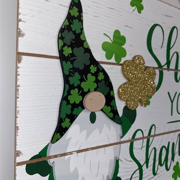 St. Patricks Day Shake Your Shamrocks Leprechaun Gnome Door Decor Wall Decor - Picture 5 of 6